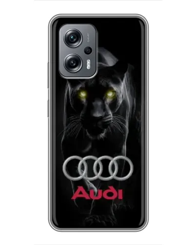 Чехол для Xiaomi POCO X4 GT с картинкой «Пантера и Audi» Чехол для Xiaomi POCO X4 GT с картинкой «Пантера и Audi»