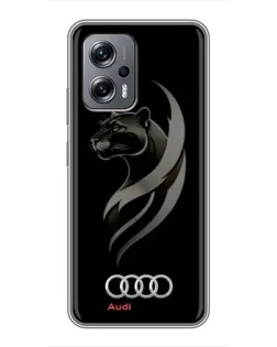 Чехол для Xiaomi POCO X4 GT с картинкой «Графика — пантера и Audi» Чехол для Xiaomi POCO X4 GT с картинкой «Графика — пантера и Audi»