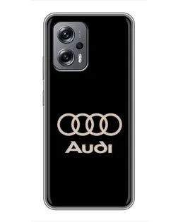 Чехол для Xiaomi POCO X4 GT с картинкой «Audi — золотой логотип» Чехол для Xiaomi POCO X4 GT с картинкой «Audi — золотой логотип»