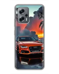 Чехол для Xiaomi POCO X4 GT с картинкой «Audi — закат» Чехол для Xiaomi POCO X4 GT с картинкой «Audi — закат»