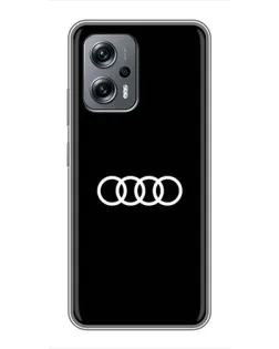 Чехол для Xiaomi POCO X4 GT с картинкой «Audi White Logo» Чехол для Xiaomi POCO X4 GT с картинкой «Audi White Logo»
