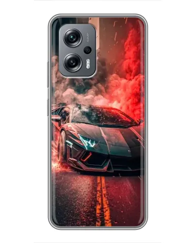 Чехол для Xiaomi POCO X4 GT с картинкой «Lamborghini красный дым» Чехол для Xiaomi POCO X4 GT с картинкой «Lamborghini красный дым»