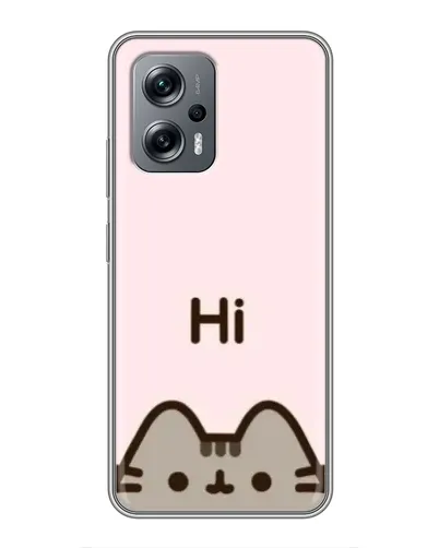 Чехол для Xiaomi POCO X4 GT с картинкой «Пушин говорит Hi» Чехол для Xiaomi POCO X4 GT с картинкой «Пушин говорит Hi»