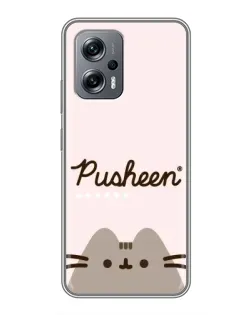Чохол для Xiaomi POCO X4 GT з картинкою «Pusheen логотип»
