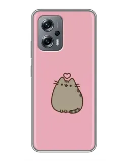 Чохол для Xiaomi POCO X4 GT з картинкою «Pusheen серце»