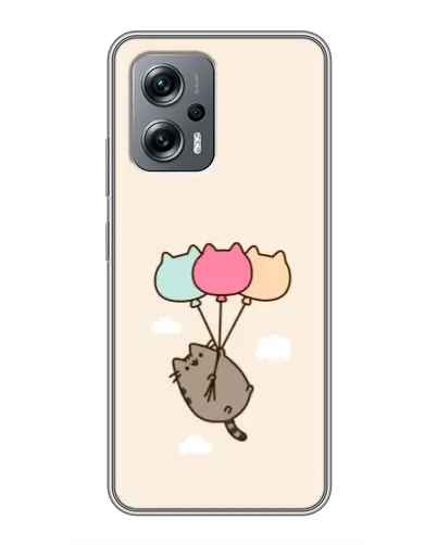 Чехол для Xiaomi POCO X4 GT с картинкой «Пушин на шариках» Чехол для Xiaomi POCO X4 GT с картинкой «Пушин на шариках»