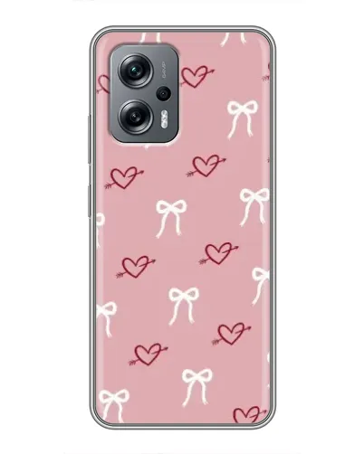 Чехол для Xiaomi POCO X4 GT с картинкой «Сердца и банты» Чехол для Xiaomi POCO X4 GT с картинкой «Сердца и банты»