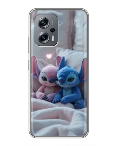 Чехол для Xiaomi POCO X4 GT с картинкой «Плюшевые Стич Ангел»