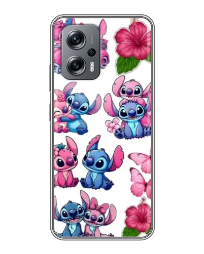 Чехол для Xiaomi POCO X4 GT с картинкой «Стикеры Stitch и Angel»