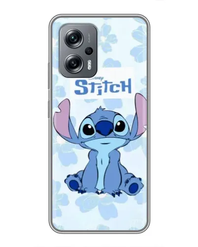 Чехол для Xiaomi POCO X4 GT с картинкой «Stitch среди цветов»