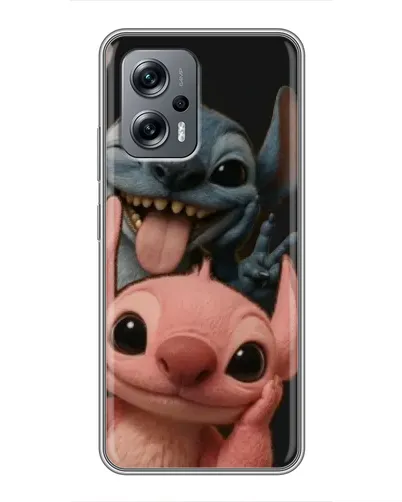 Чехол для Xiaomi POCO X4 GT с картинкой «Стич и Ангел»
