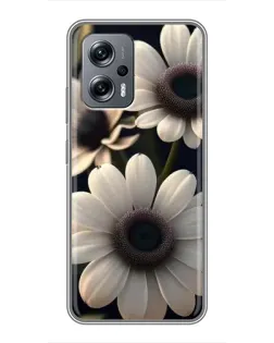 Чехол для Xiaomi POCO X4 GT с картинкой «Белые маргаритки макро»