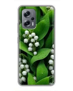 Чехол для Xiaomi POCO X4 GT с картинкой «Ландыши в зелени»