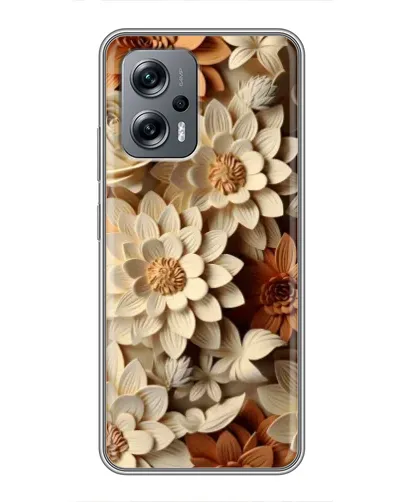 Чехол для Xiaomi POCO X4 GT с картинкой «Бежевый флористический декор» Чехол для Xiaomi POCO X4 GT с картинкой «Бежевый флористический декор»