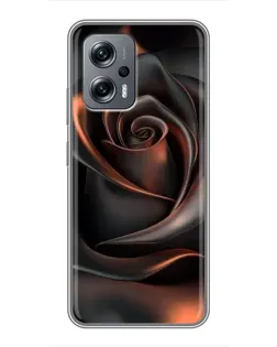 Чехол для Xiaomi POCO X4 GT с картинкой «Шелковая черная роза»