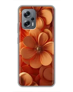 Чехол для Xiaomi POCO X4 GT с картинкой «Оранжевый макро цветок»