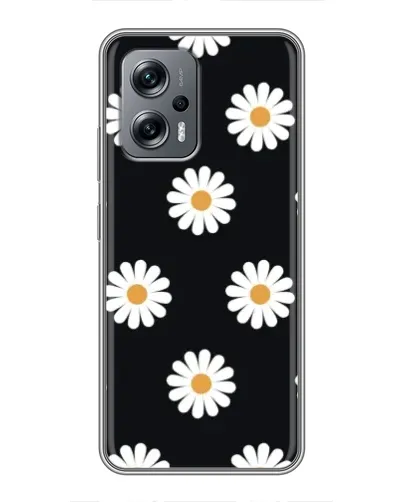 Чехол для Xiaomi POCO X4 GT с картинкой «Ромашки на черном» Чехол для Xiaomi POCO X4 GT с картинкой «Ромашки на черном»