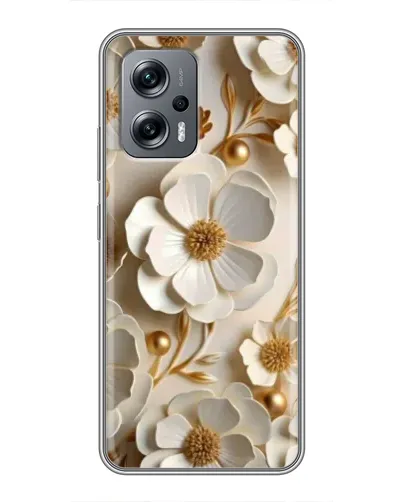Чехол для Xiaomi POCO X4 GT с картинкой «Белие бумажние цвети» Чехол для Xiaomi POCO X4 GT с картинкой «Белие бумажние цвети»