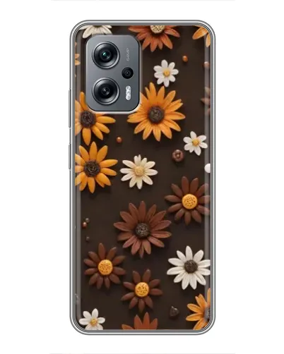 Чехол для Xiaomi POCO X4 GT с картинкой «Узор из маленьких подсолнухов» Чехол для Xiaomi POCO X4 GT с картинкой «Узор из маленьких подсолнухов»
