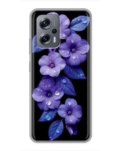 Чехол для Xiaomi POCO X4 GT с картинкой «Фиолетовые цветы с росою» Чехол для Xiaomi POCO X4 GT с картинкой «Фиолетовые цветы с росою»