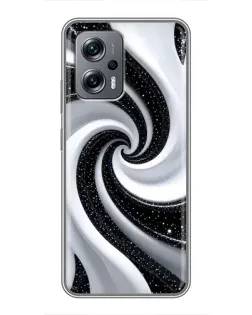 Чехол для Xiaomi POCO X4 GT с картинкой «Черно-белая спираль»
