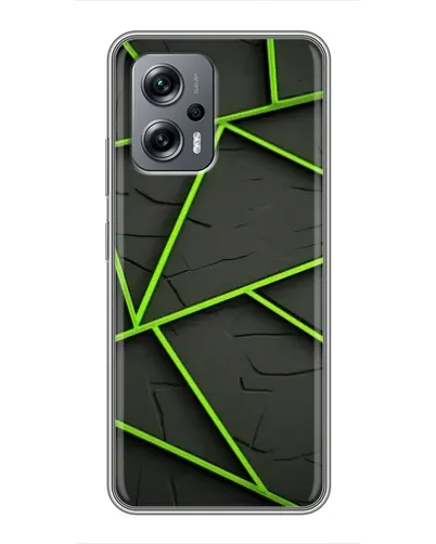 Чехол для Xiaomi POCO X4 GT с картинкой «Зеленые геометрические линии» Чехол для Xiaomi POCO X4 GT с картинкой «Зеленые геометрические линии»
