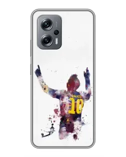 Чехол для Xiaomi POCO X4 GT с картинкой «Акварельный Месси Барселона»