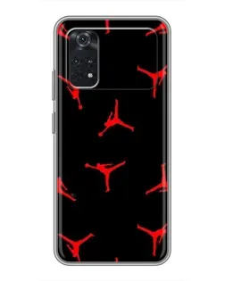 Чехол для Xiaomi POCO X4 Pro 5G с картинкой «Jordan Red Pattern»