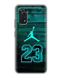 Чехол для Xiaomi POCO X4 Pro 5G с картинкой «Jordan Cyan 23»