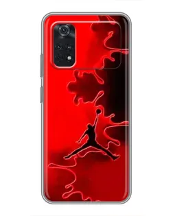 Чехол для Xiaomi POCO X4 Pro 5G с картинкой «Jordan Red Smoke»