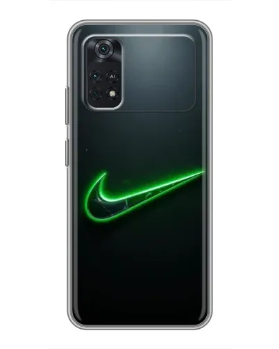 Чехол для Xiaomi POCO X4 Pro 5G с картинкой «Неоновый контур Nike»