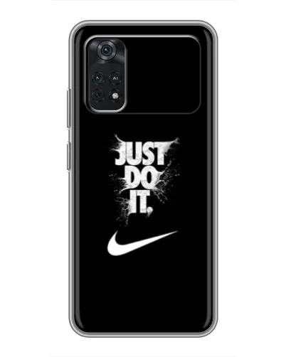 Чехол для Xiaomi POCO X4 Pro 5G с картинкой «Текстовый принт Nike»