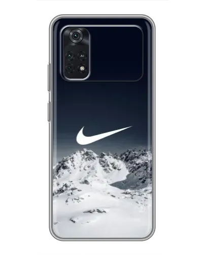 Чехол для Xiaomi POCO X4 Pro 5G с картинкой «Nike — зимние горы»
