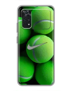 Чехол для Xiaomi POCO X4 Pro 5G с картинкой «Теннисные мячи Найк»