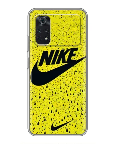 Чехол для Xiaomi POCO X4 Pro 5G с картинкой «Желтый текстурный Nike»