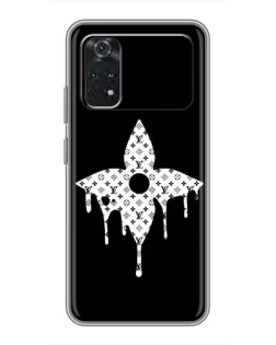 Чехол для Xiaomi POCO X4 Pro 5G с картинкой «Цветочная монограмма»