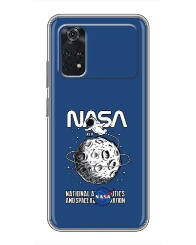 Чехол для Xiaomi POCO X4 Pro 5G с картинкой «NASA — лунная миссия»