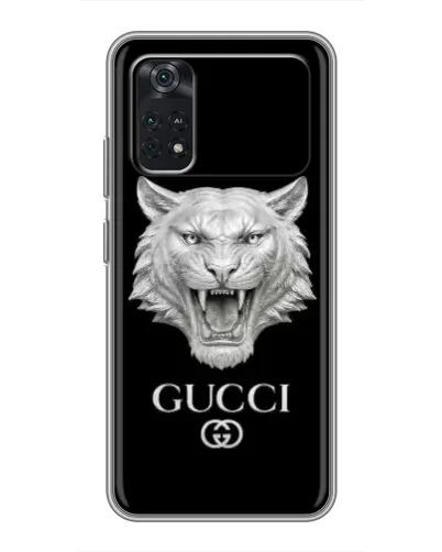 Чехол для Xiaomi POCO X4 Pro 5G с картинкой «Gucci — серебряный лев» Чехол для Xiaomi POCO X4 Pro 5G с картинкой «Gucci — серебряный лев»