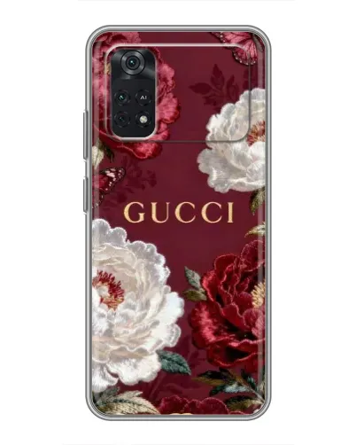 Чехол для Xiaomi POCO X4 Pro 5G с картинкой «Gucci — бордовые розы» Чехол для Xiaomi POCO X4 Pro 5G с картинкой «Gucci — бордовые розы»