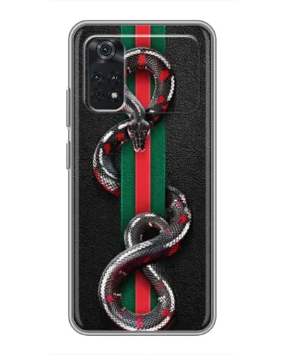 Чехол для Xiaomi POCO X4 Pro 5G с картинкой «Gucci — змея на полосе» Чехол для Xiaomi POCO X4 Pro 5G с картинкой «Gucci — змея на полосе»