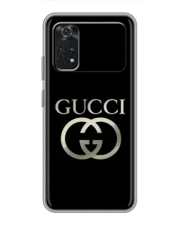 Чохол для Xiaomi POCO X4 Pro 5G з картинкою «Gucci — золото на чорному» Чохол для Xiaomi POCO X4 Pro 5G з картинкою «Gucci — золото на чорному»