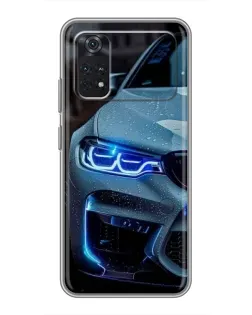 Чохол для Xiaomi POCO X4 Pro 5G з картинкою «Погляд BMW з синіми фарами» Чохол для Xiaomi POCO X4 Pro 5G з картинкою «Погляд BMW з синіми фарами»