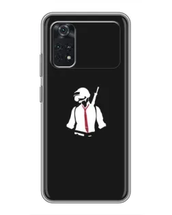 Чехол для Xiaomi POCO X4 Pro 5G с картинкой «PUBG — силуэт воина»