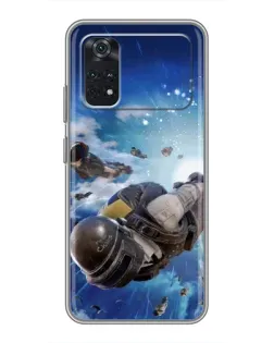 Чехол для Xiaomi POCO X4 Pro 5G с картинкой «Десант PUBG — прыжок»