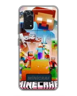 Чехол для Xiaomi POCO X4 Pro 5G с картинкой «Minecraft герои игры»
