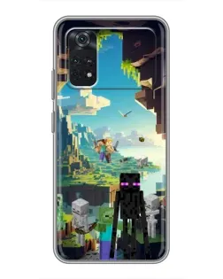 Чехол для Xiaomi POCO X4 Pro 5G с картинкой «Эндермен в лесу»
