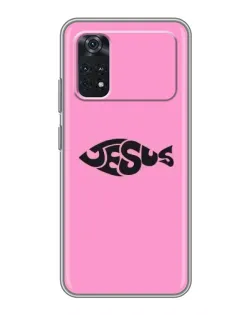Чехол для Xiaomi POCO X4 Pro 5G с картинкой «Розовый символ  Jesus»
