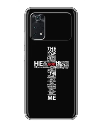 Чехол для Xiaomi POCO X4 Pro 5G с картинкой «Текстовый крест» Чехол для Xiaomi POCO X4 Pro 5G с картинкой «Текстовый крест»