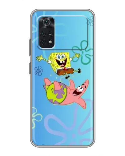 Чехол для Xiaomi POCO X4 Pro 5G с картинкой «Спанч Боб и Патрик»
