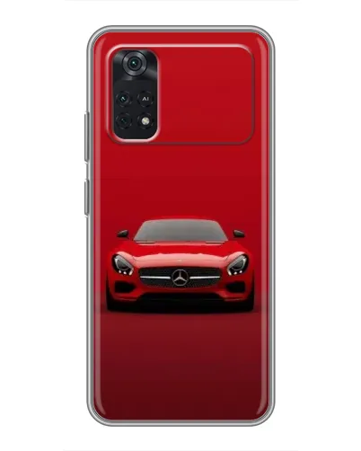 Чехол для Xiaomi POCO X4 Pro 5G с картинкой «Красный Mercedes AMG»